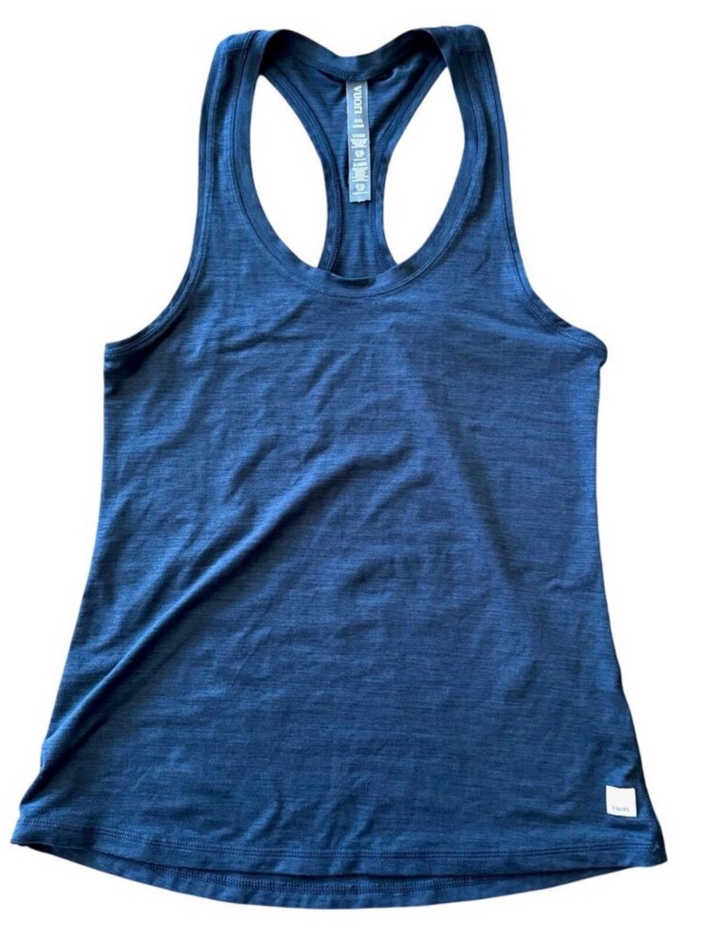 Vuori Deep Blue Heather Energy Racerback Tank Top Size S